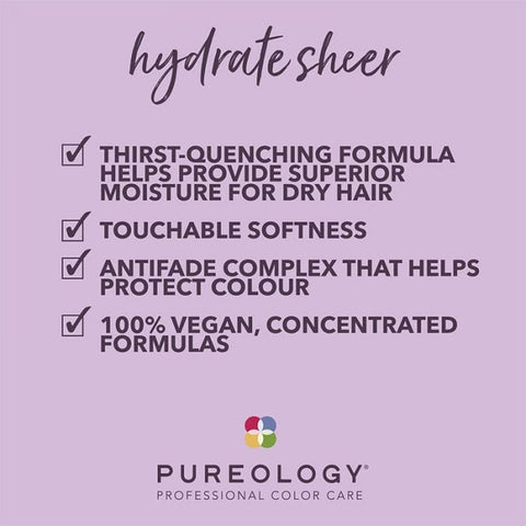 BeBeautifulBoutique Hair product Pureology Hydrate Sheer Shampoo 266ml